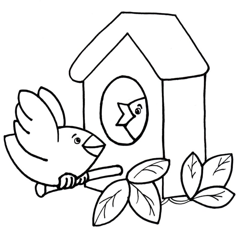 Раскраска Весна для детей 3 лет