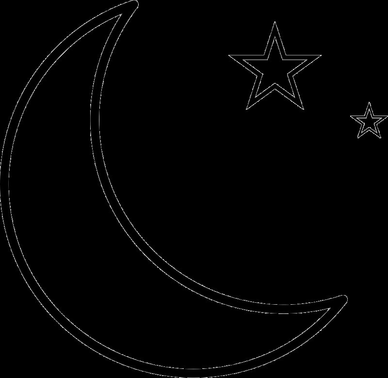 Месяц раскраска