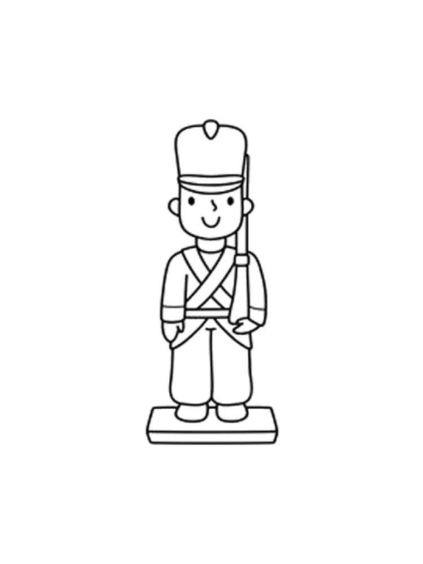 Солдатик раскраска для малышей