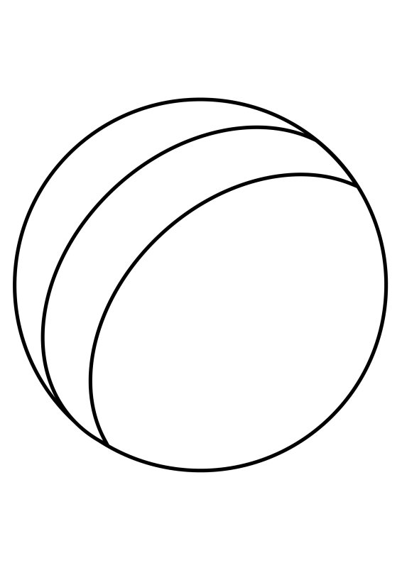 Мячик раскраска для детей