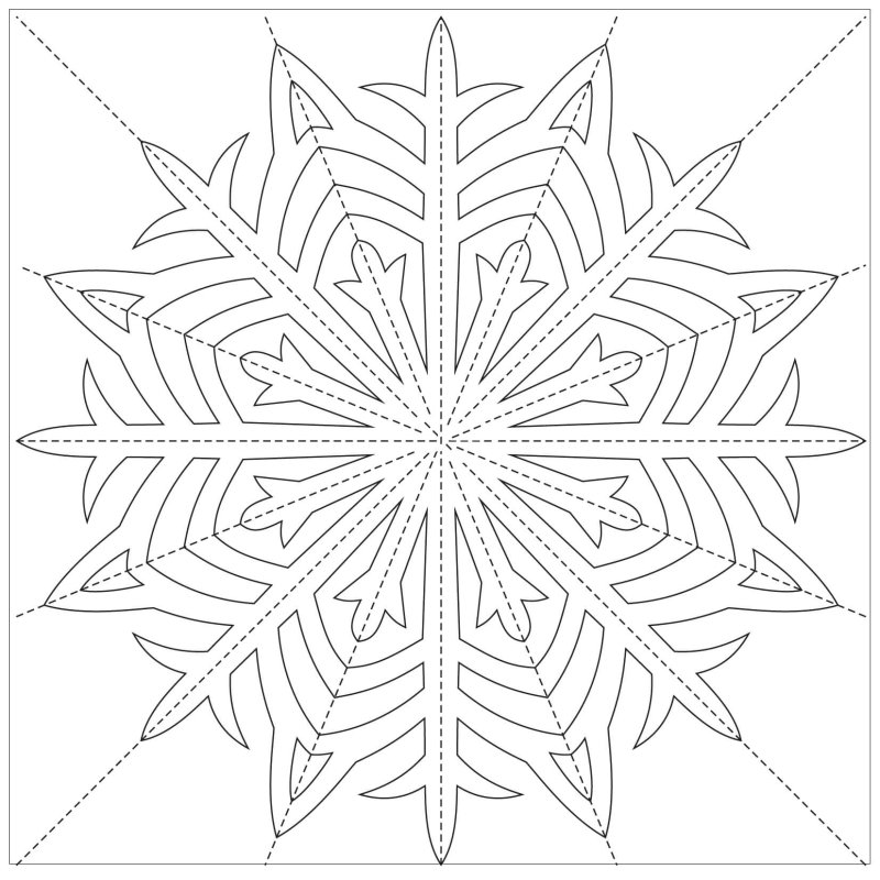 Трафарет «снежинки»