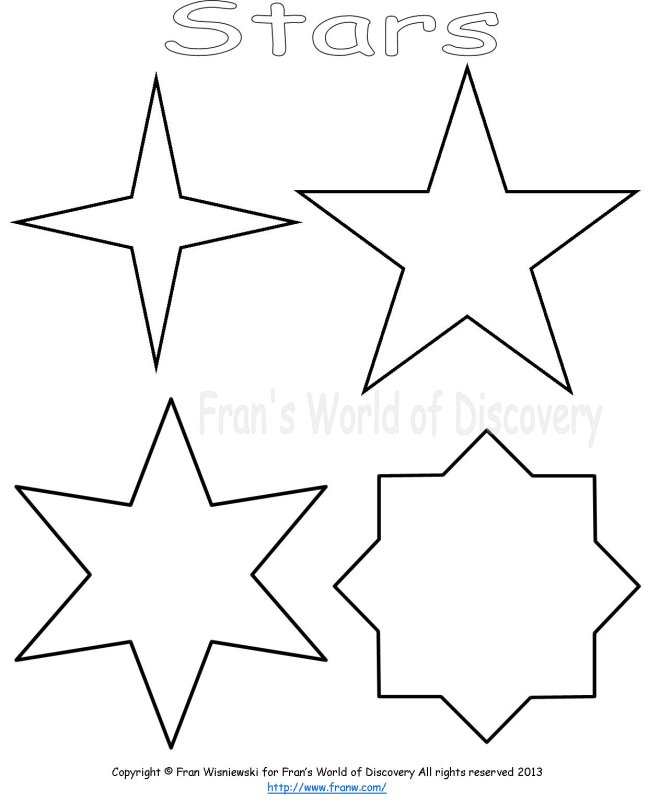 Звёздочки трафареты для вырезания