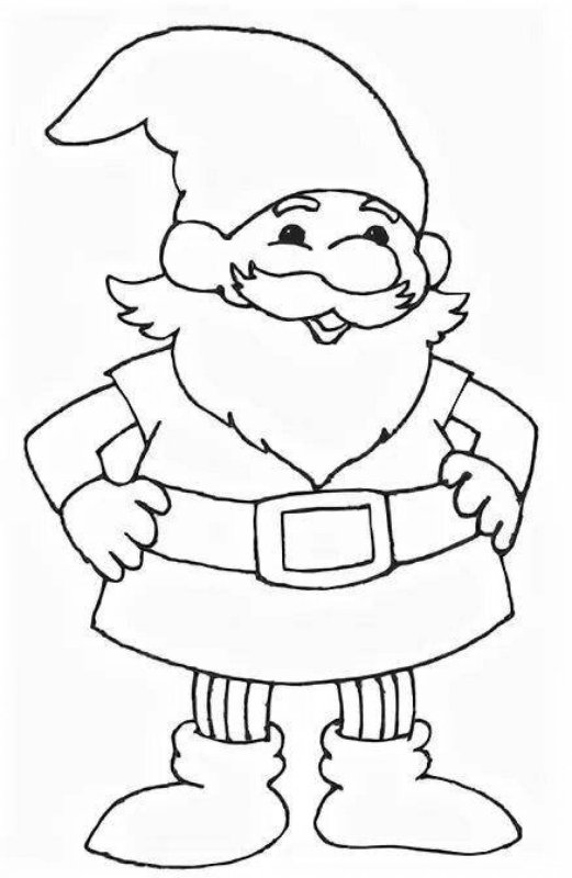 Гномы раскраска