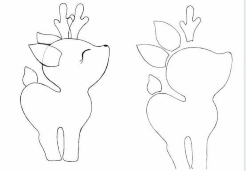 Олень из фетра выкройка