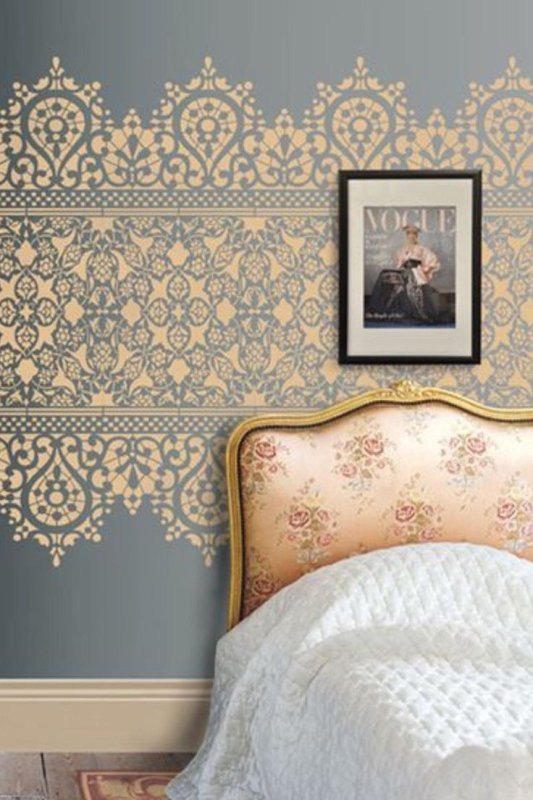 Кружево в интерьере спальни