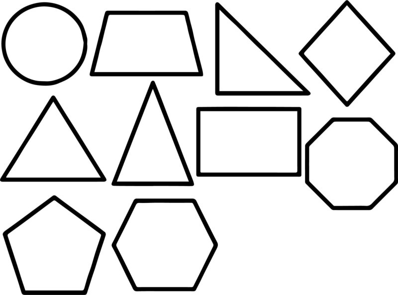 Геометрические фигуры раскраска