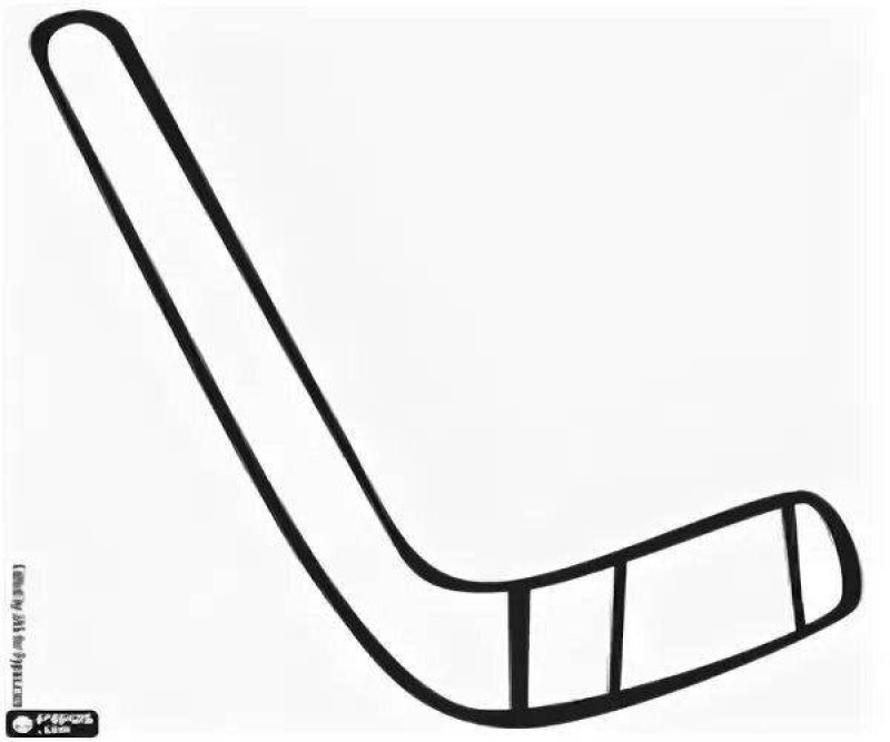 Хоккейная клюшка контур