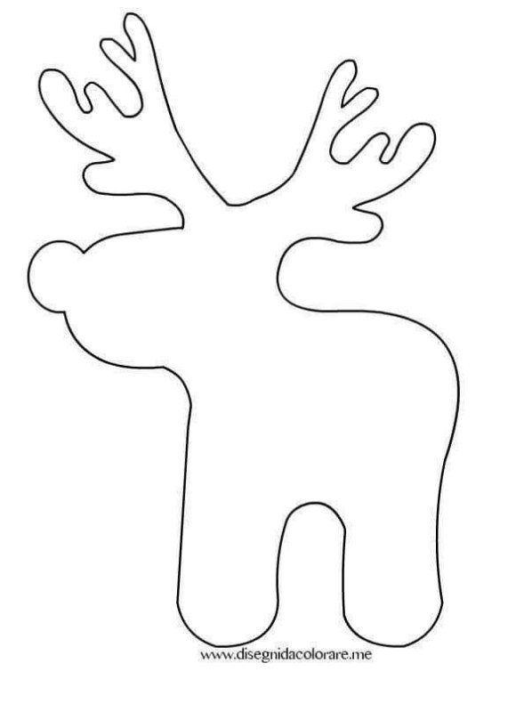 Олень трафарет игрушка