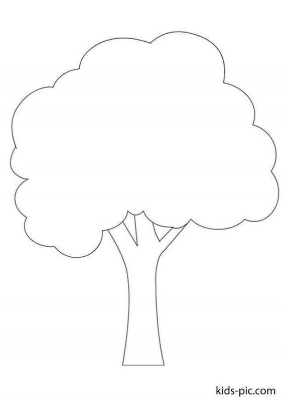 Дерево раскраска для детей