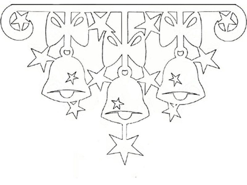 Трафареты на окна новогодние