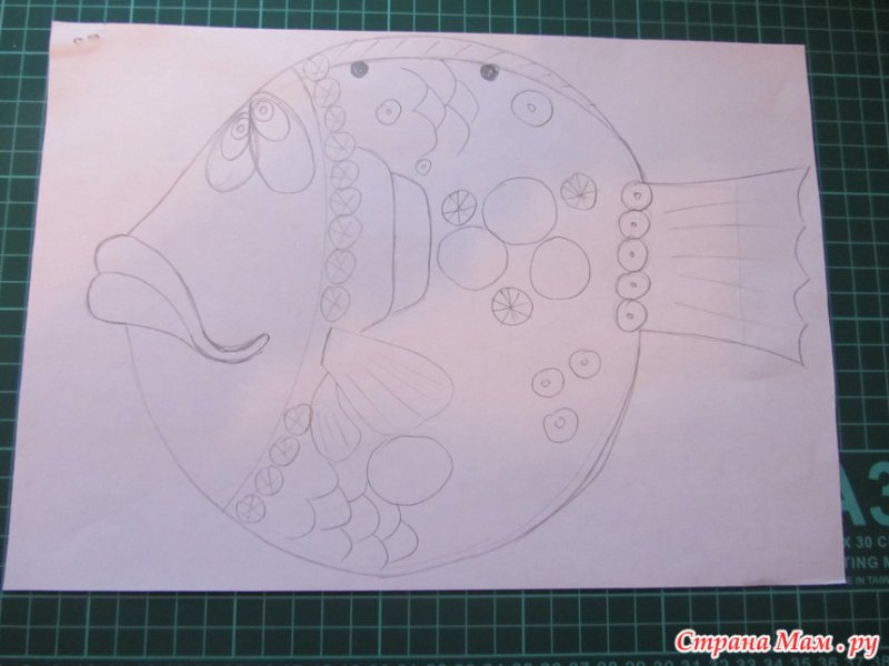 Трафарет рыбки для лепки