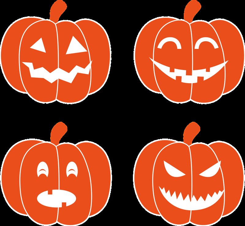 Тыква трафарет для вырезания