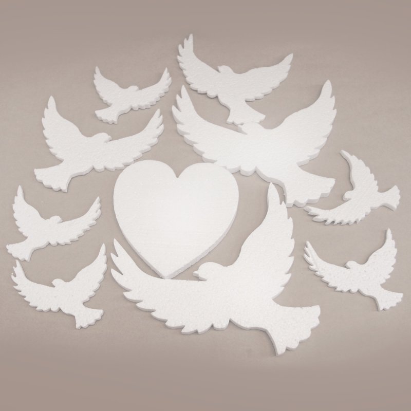 Декор на свадьбу из пенопласта