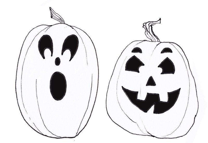 Тыква трафарет для вырезания