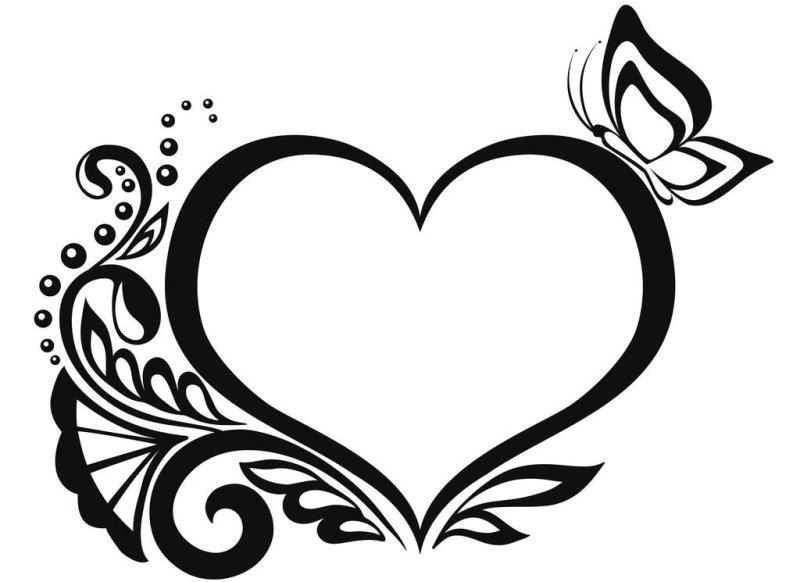 Узор сердечки