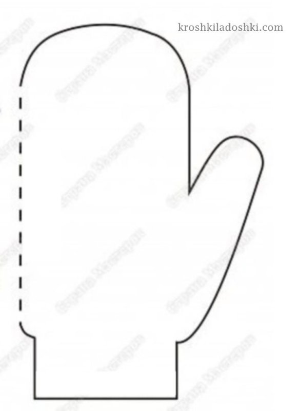 Шаблон варежки