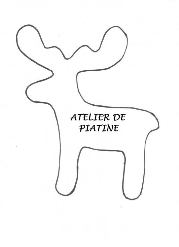 Выкройка оленя новогоднего