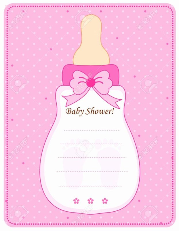 Приглашение на Baby Shower макет