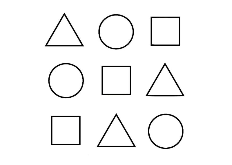 Геометрические фигуры раскраска