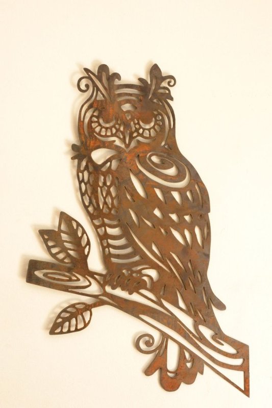 Прорезная резьба по дереву Сова