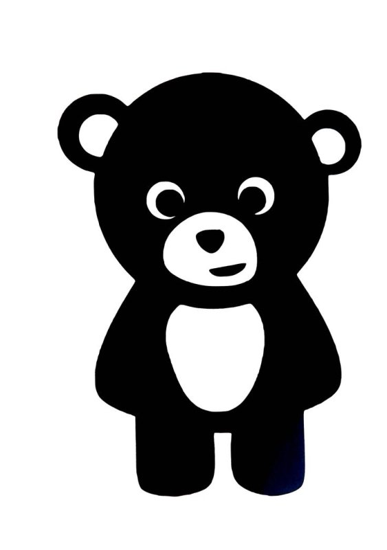 Силуэт медвежонка