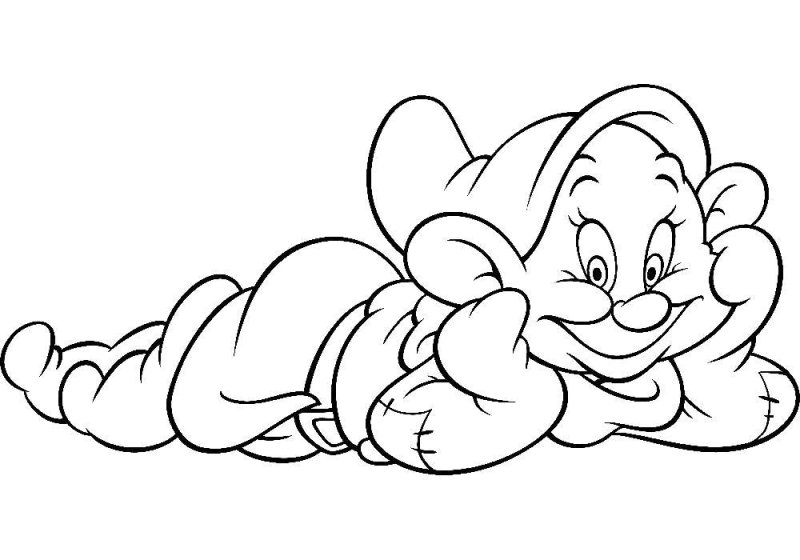 Гномик раскраска