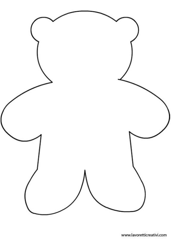 Мишка трафарет