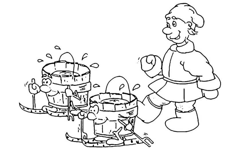 По щучьему велению раскраска