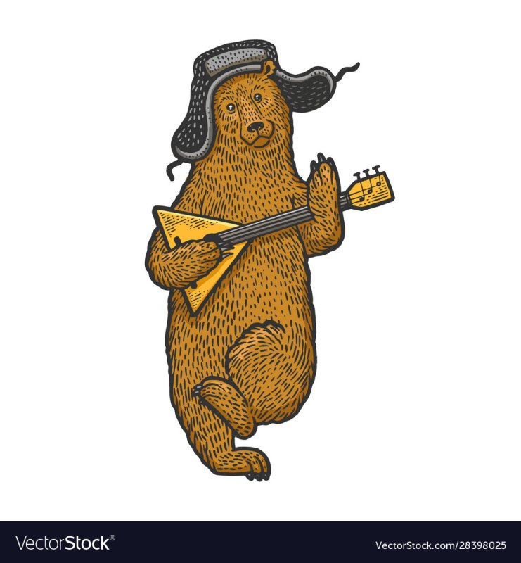 Медвежонок с балалайкой