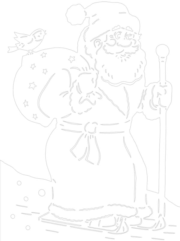 Вытынанки новогодние дед Мороз