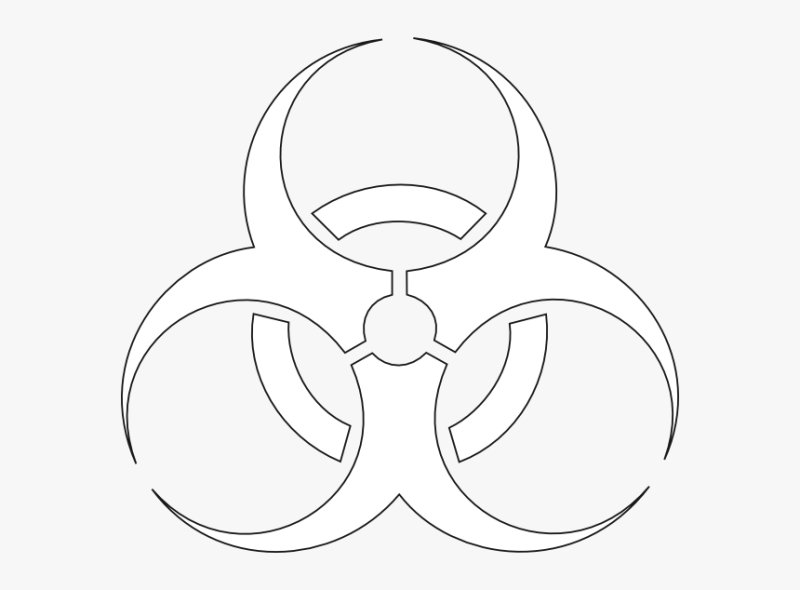 Трафарет биологическая опасность