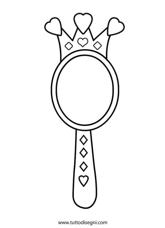 Зеркальце трафарет