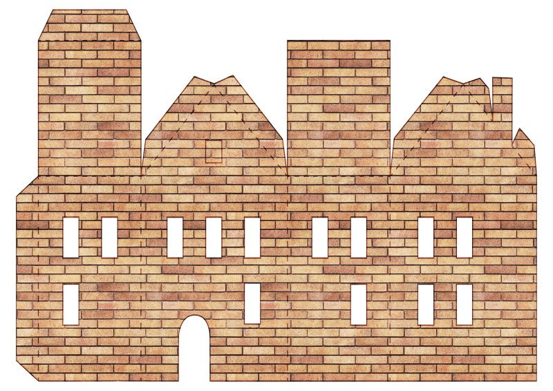 Кирпичный домик макет