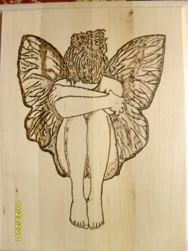 Ангелочки для выжигания по дереву