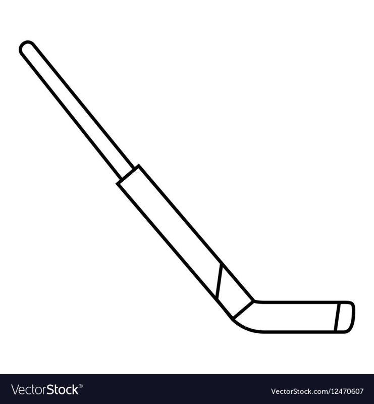 Хоккей раскраска клюшка