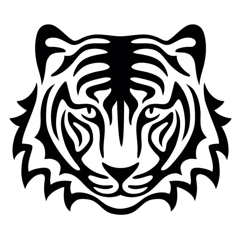 Трафарет тигра