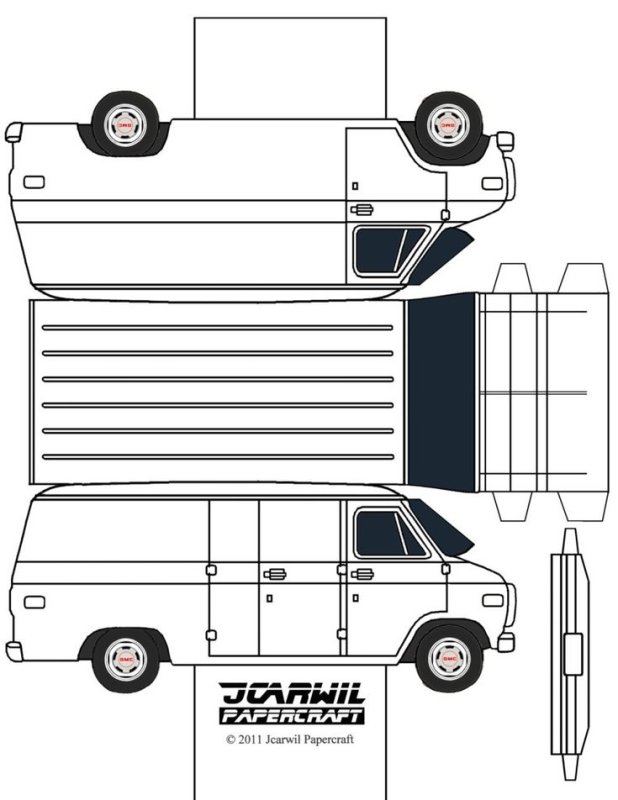 JCARWIL Papercraft van