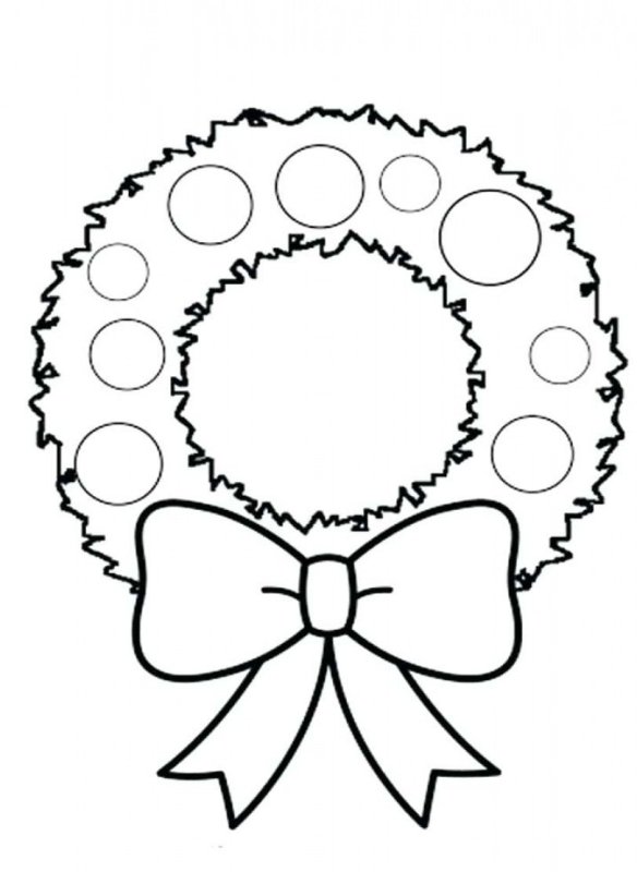 Шаблон новогоднего венка