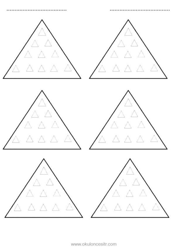 Трафарет треугольники