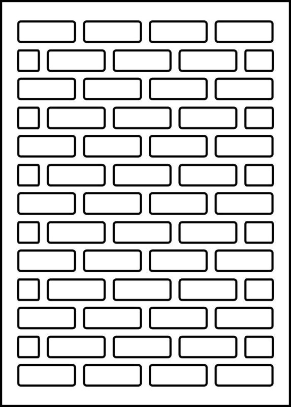 Трафарет кирпичики