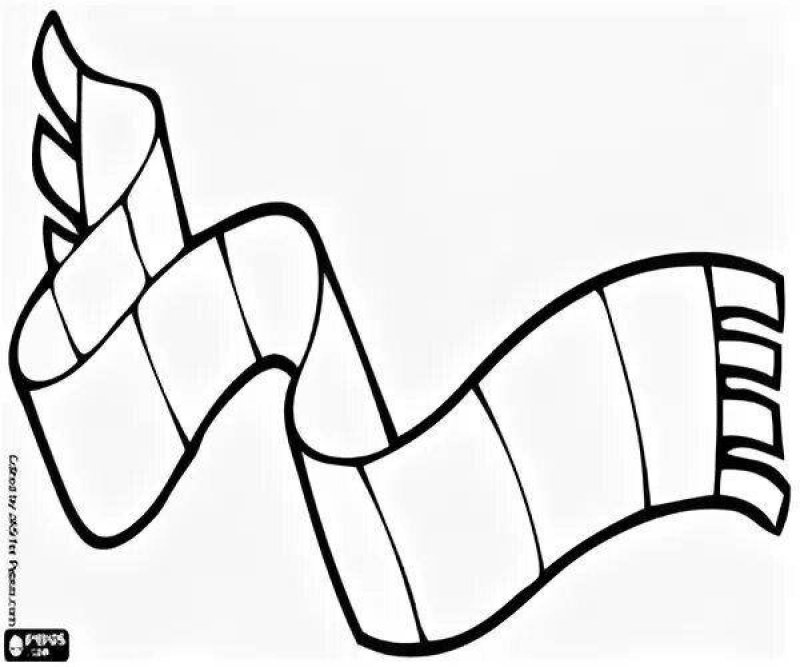 Шарф раскраска для детей 2-3 лет