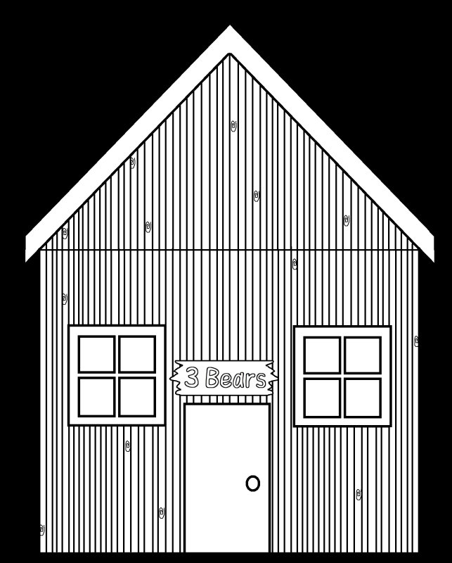 Дом раскраска для детей