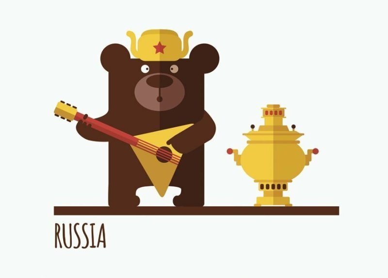 Медведь самовар балалайка