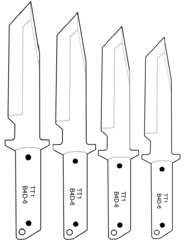 Чертеж ножа танто из Standoff 2