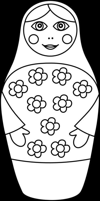 Раскраска Матрешка