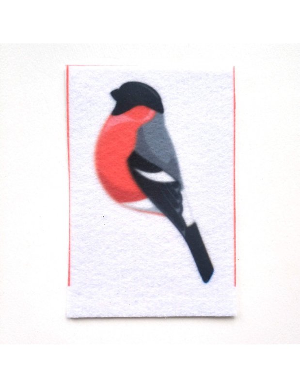 Снегирь трафарет для броши