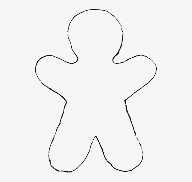 Пряничный человечек из фетра выкройка