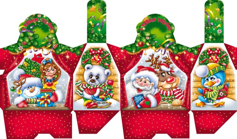 Новогодняя коробка для конфет