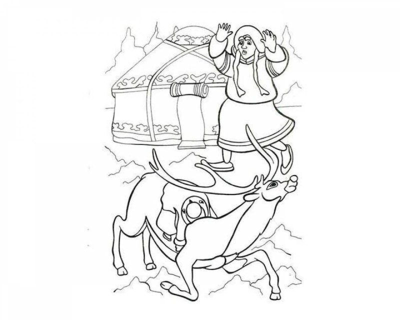 Герда раскраска Снежная Королева