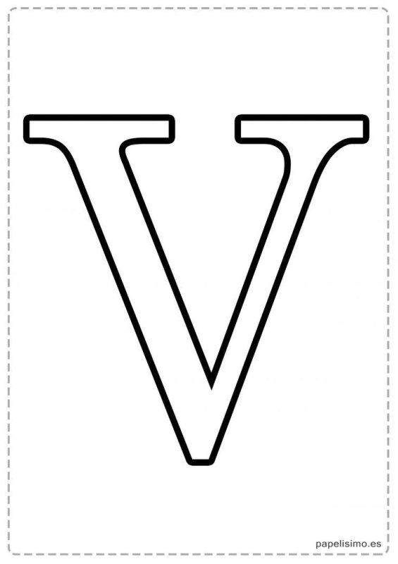 Трафарет английских букв для вырезания